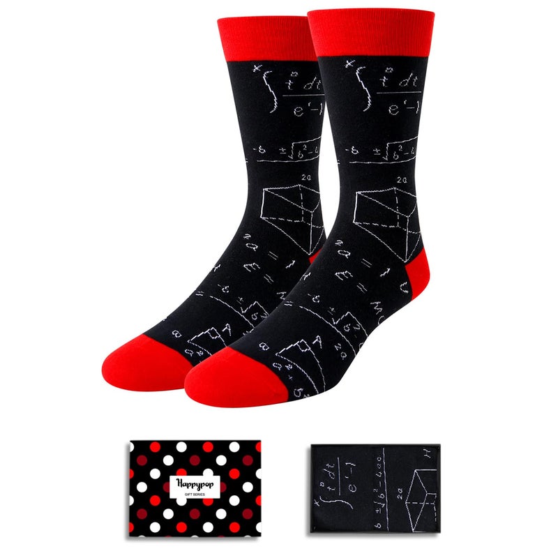 Happy Pop HAPPYPOP Funny Math Gifts for Men - Math Teacher Appreciation Gifts from Students, Back to School Socks for Teachers - Image 1
